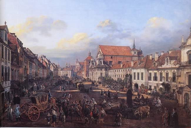 Bernardo Bellotto View of Cracow Suburb leading to the Castle Square Sweden oil painting art